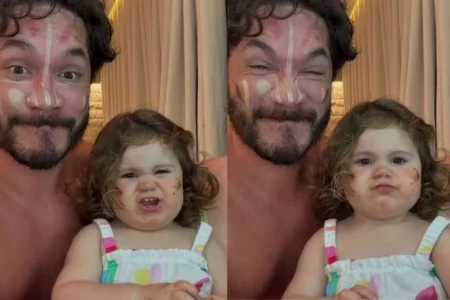 Filha de Eliezer e Viih Tube surpreende o pai com pedido inusitado