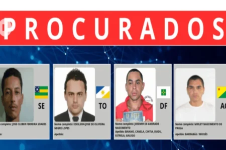 Governo lança “lista vermelha” de criminosos mais procurados do país