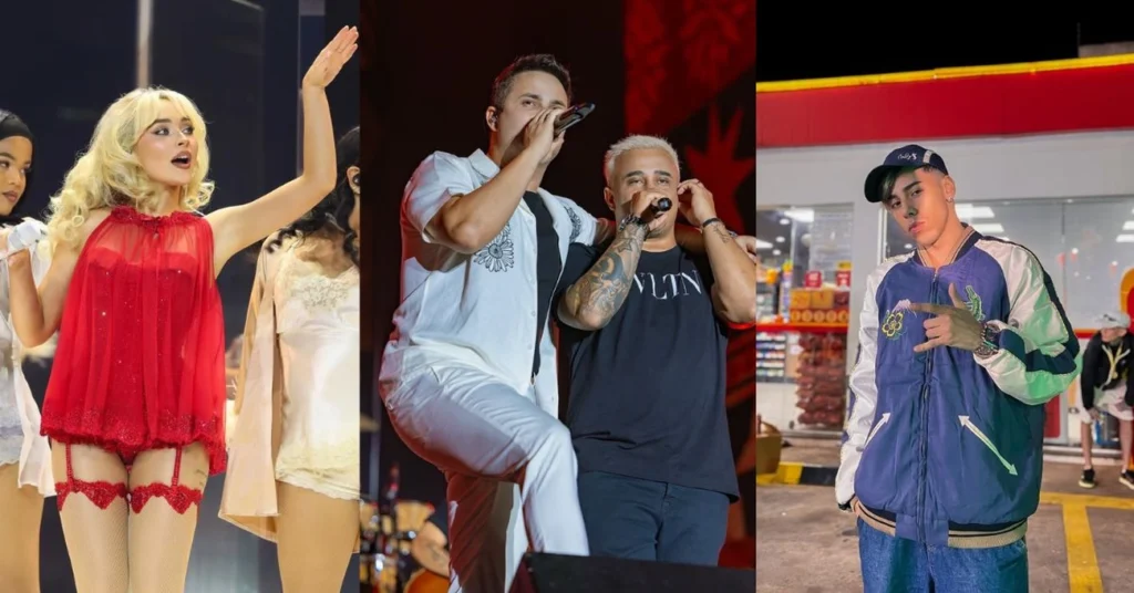 Lançamentos musicais agora Sabrina Carpenter, Matheus Kauan e DJ Blakes em alta hoje