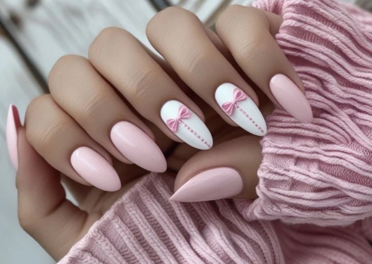 Unhas rosa branco: moda em alta, belezas femininas para se inspirar hoje