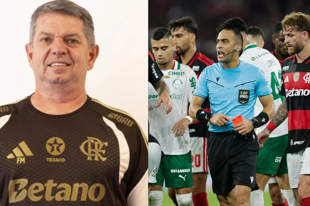 Massagista do Flamengo ameaça árbitro em jogo hoje contra Palmeiras