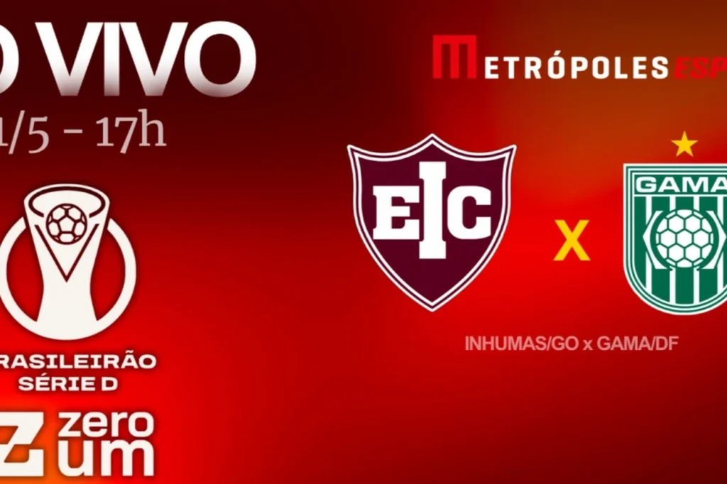 Ao Vivo Hoje Inhumas-GO x Gama-DF Série D ZeroUm no Metrópoles Esportes 17h