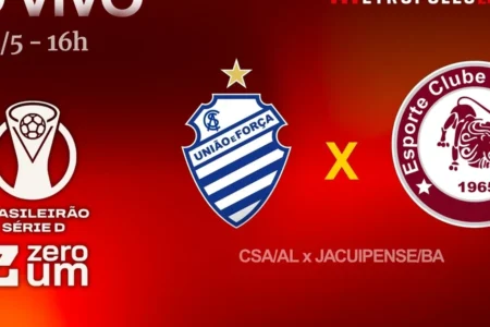 Assista agora CSA-AL x Jacuipense-BA ao vivo no Metrópoles Esportes hoje